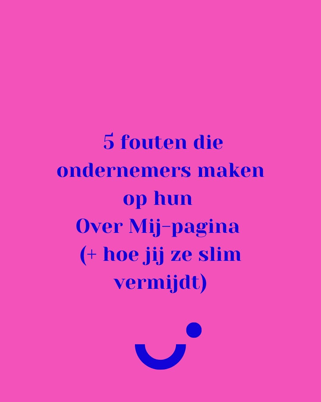 Doodzonde, dat is het 💀💀

Hoe veel ondernemers hun Over Mij-pagina behandelen. (Spoiler: als een even grote prioriteit als ik de berg strijk die zich opstapelt in ons waskot)

🙈 Ofwel is hun pagina al in geen jaren meer geactualiseerd, waardoor ze