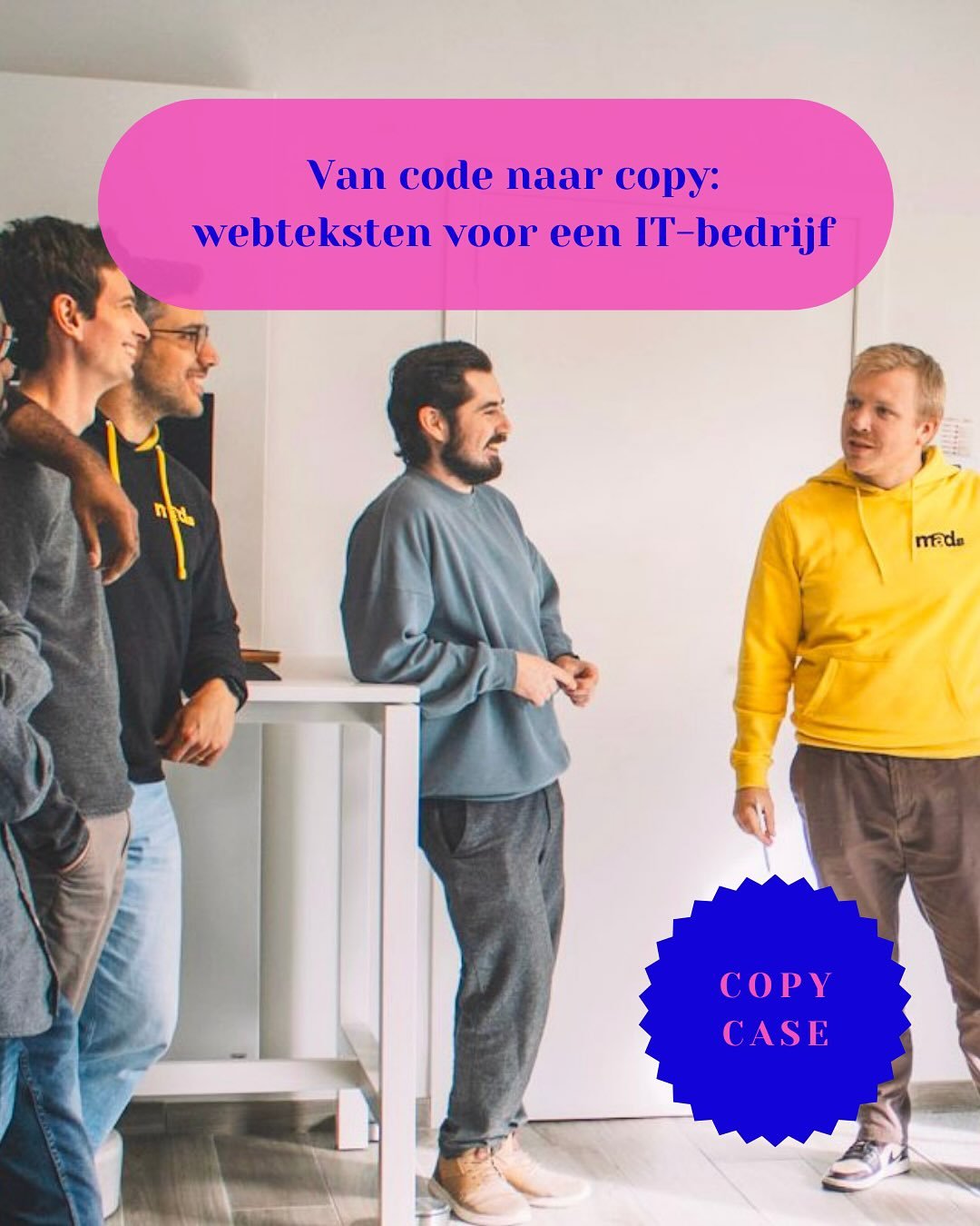 Wat ik het aller-, allerleukste vind aan mijn werk als copywriter? 

🌏 Dat is dat ik me af en toe mag onderdompelen in een wereld die absoluut niet de mijne is. 

Zoals die van...de IT. Buiten de basics ken ik er helemaal niks van. Vraag me niet wat