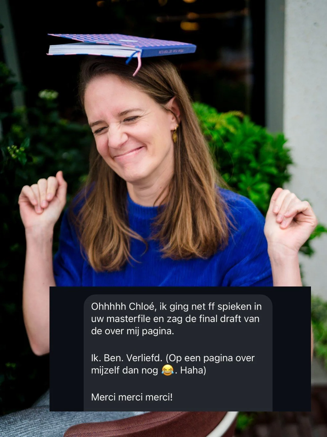 "Chlo&eacute;, hoe merk jij dat de teksten die je schrijft voor klanten de juiste snaar raken?"

Awel, zo:

1️⃣ - Als ik zo enthousiast van mijn eigen teksten dat ik het product of de dienst in kwestie ZELF ga kopen 🙈 

Zo schreef ik me al