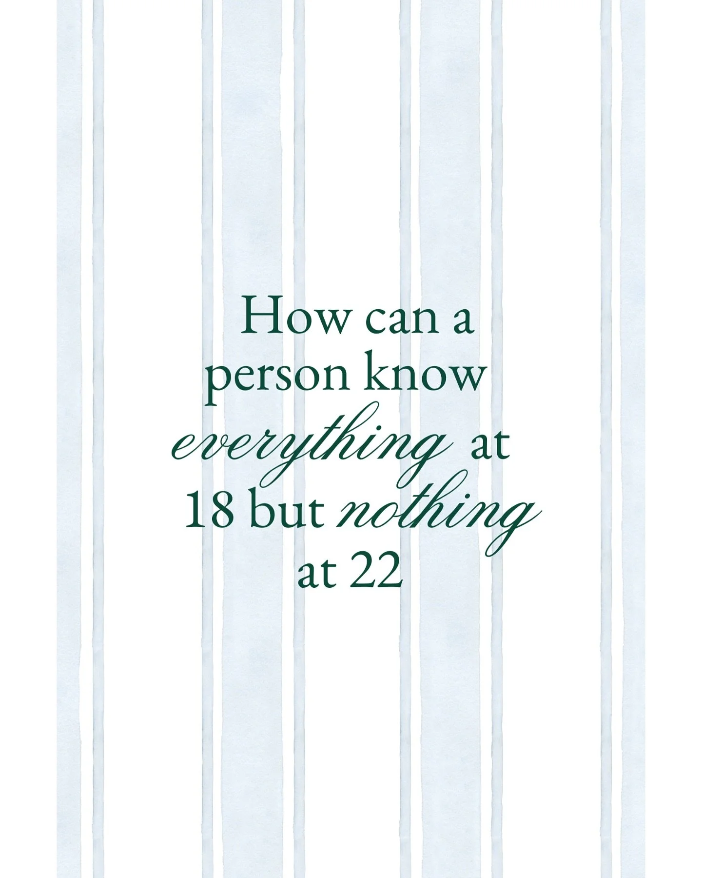 I remember hearing these lyrics for the first time at 19, wondering what I&rsquo;d feel like at 22 

AND now on my last night of 22 im happy to say I definitely don&rsquo;t feel as lost as those lyrics but I do know there is still sooo much to learn 