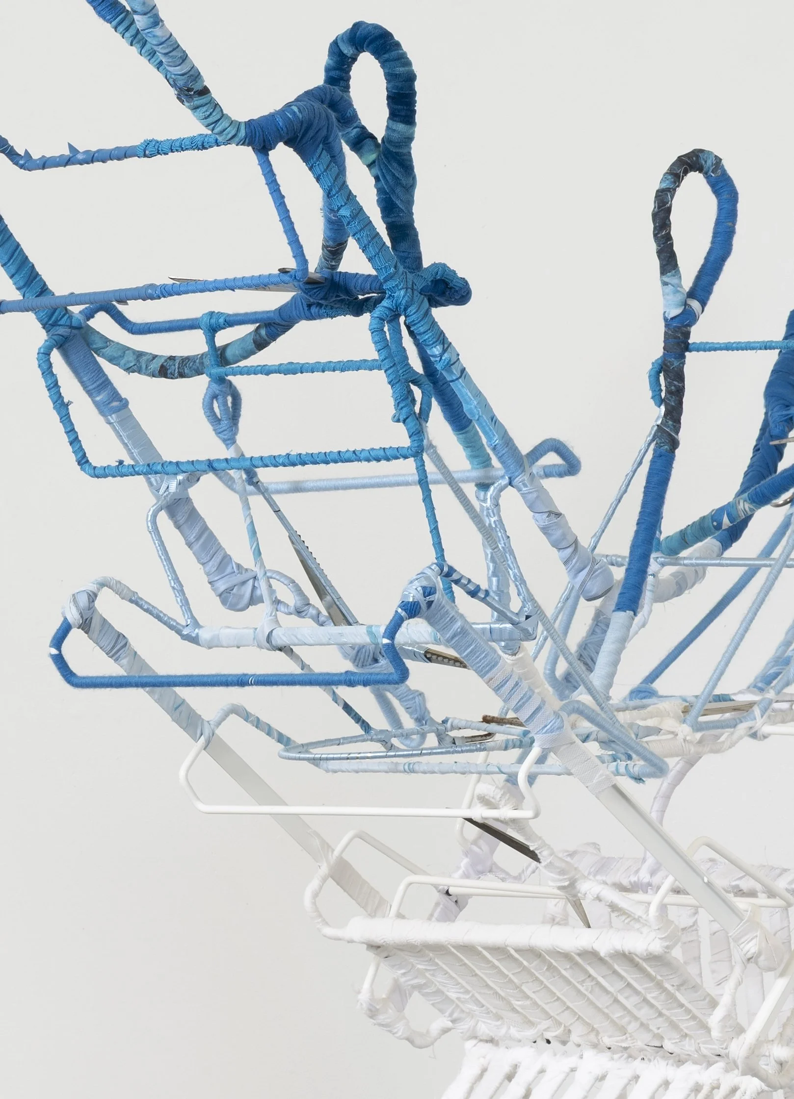  The Sky Dancer  2025 
Found objects and repurposed textiles 
68 x 40 x 32 inches
 
Image by Pierre Le Hors