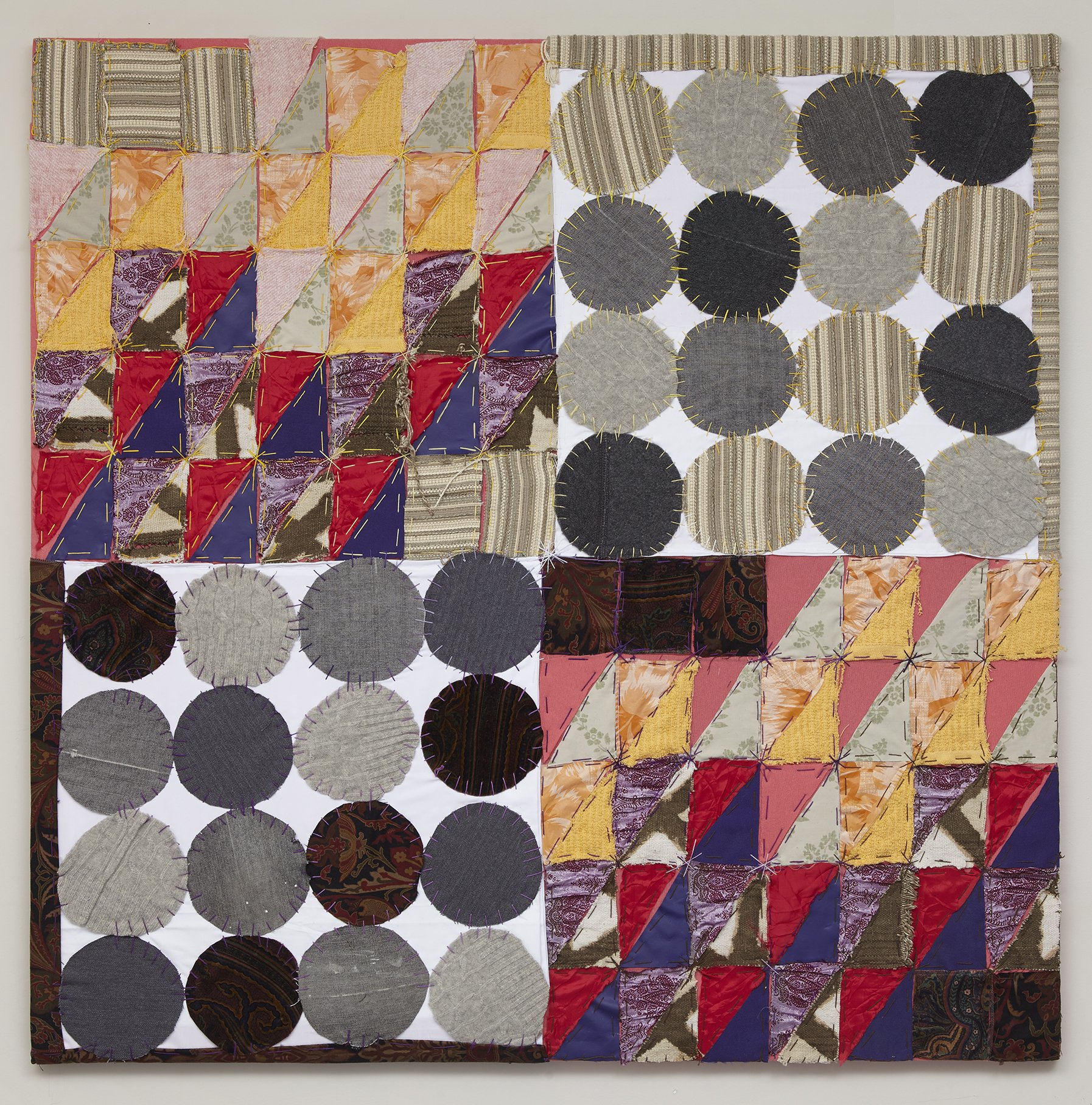 Calendar Series, 2014 - 2019, Repurposed fabric on canvas
