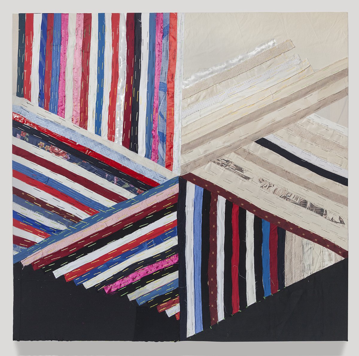 Calendar Series, 2014 - 2019, Repurposed fabric on canvas