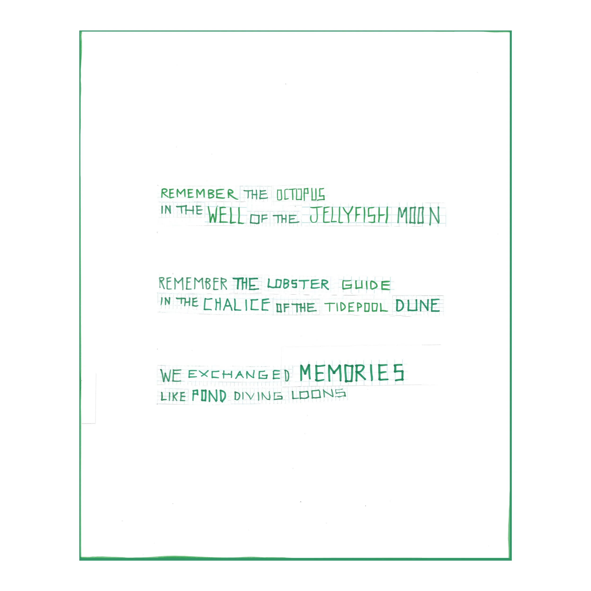  West: Poem II,  2024 
Marker on paper 
17 x 14 inches
