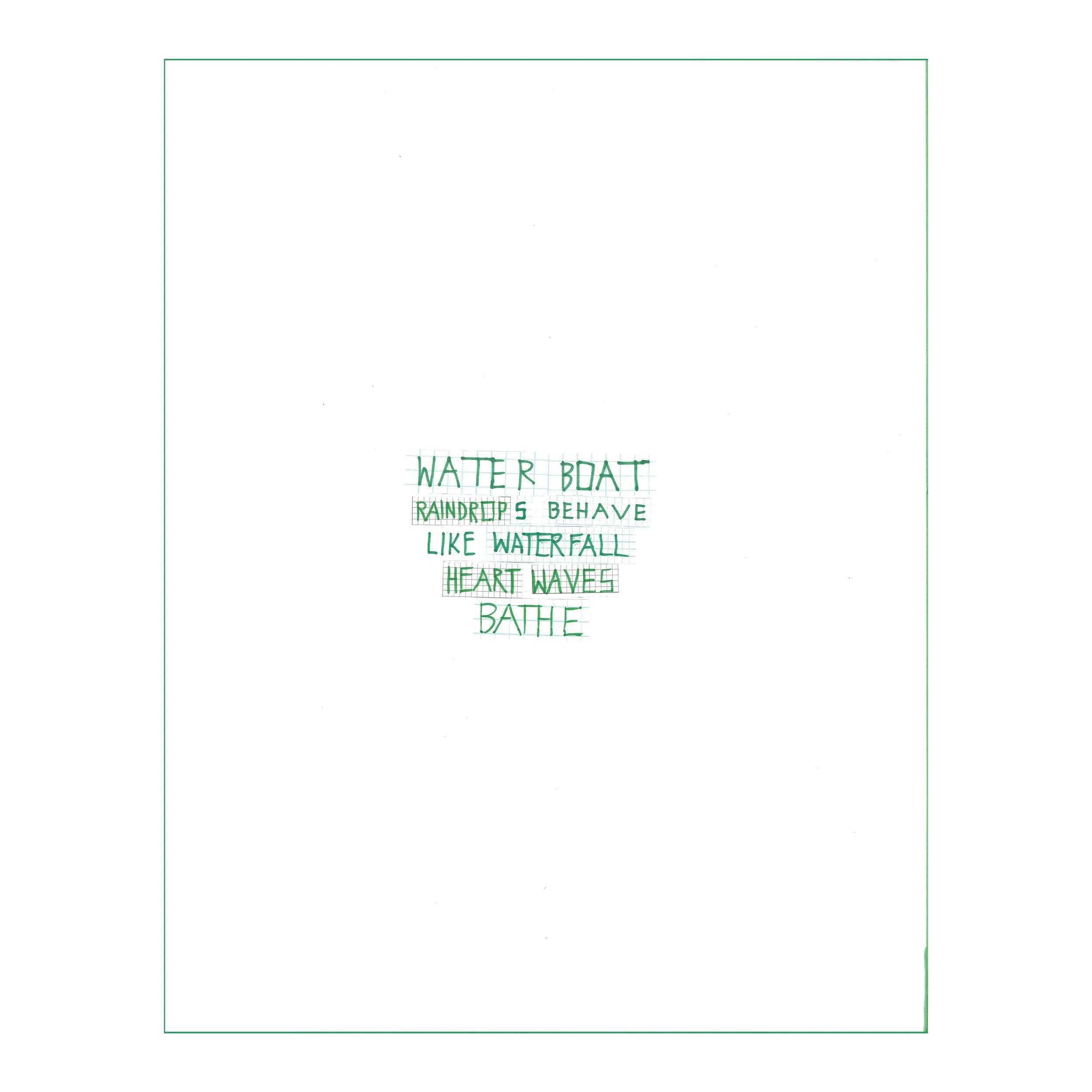  West: Poem I,  2024 
Marker on paper 
17 x 14 inches