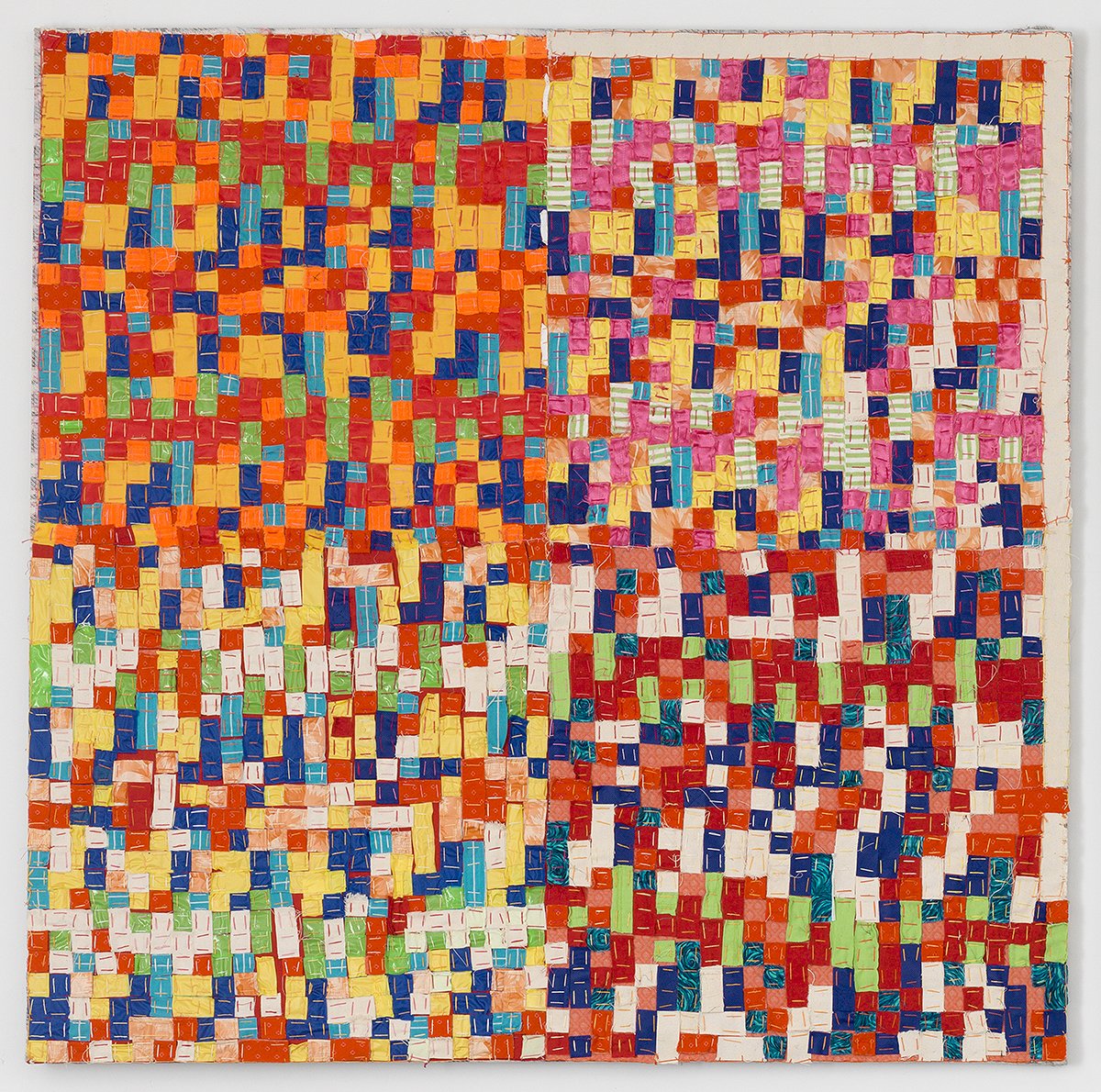Calendar Series, 2014 - 2019, Repurposed fabric on canvas