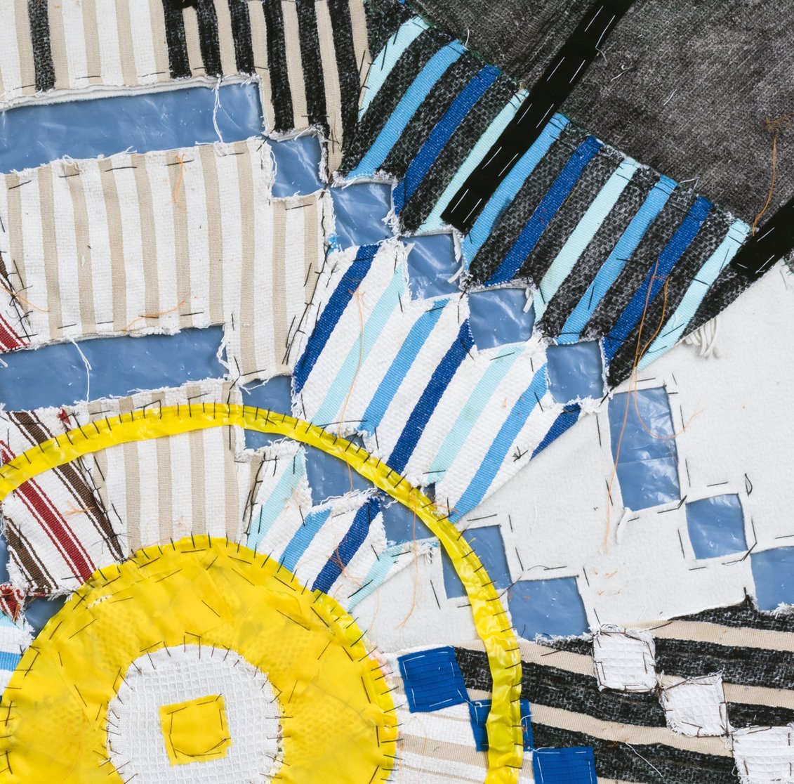 Calendar Series, 2014 - 2019, Repurposed fabric on canvas