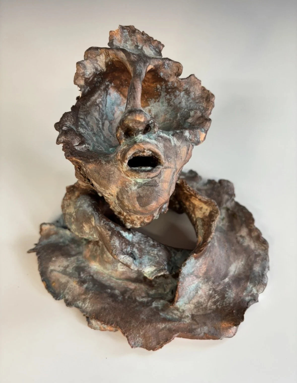 UNTITLED, 2024, earthenware clay and acrylic with patina 