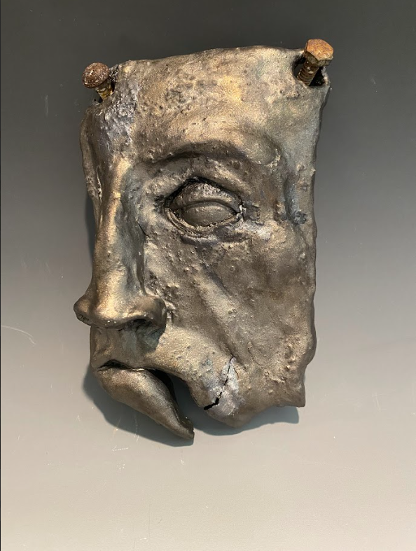 SLATED AND FIXED, 2022
Earthenware clay, bolts, acrylic paint