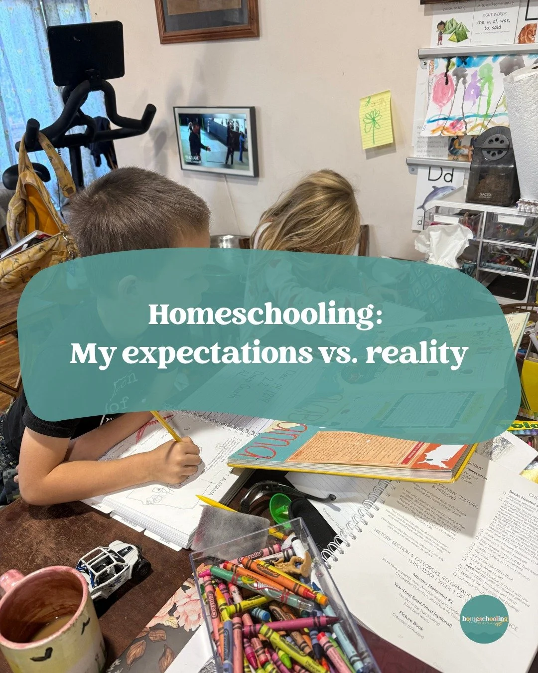 Anyone else feeling like their homeschool reality looks nothing like what you imagined when you started? 🙋&zwj;♀️

When I first decided to homeschool, I had these Pinterest-perfect visions dancing in my head. Color-coded schedules, kids who loved ev