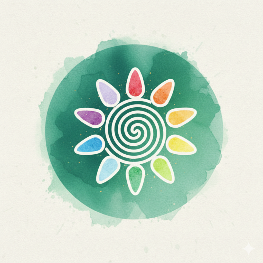 holistic health artistry logo green watercolour