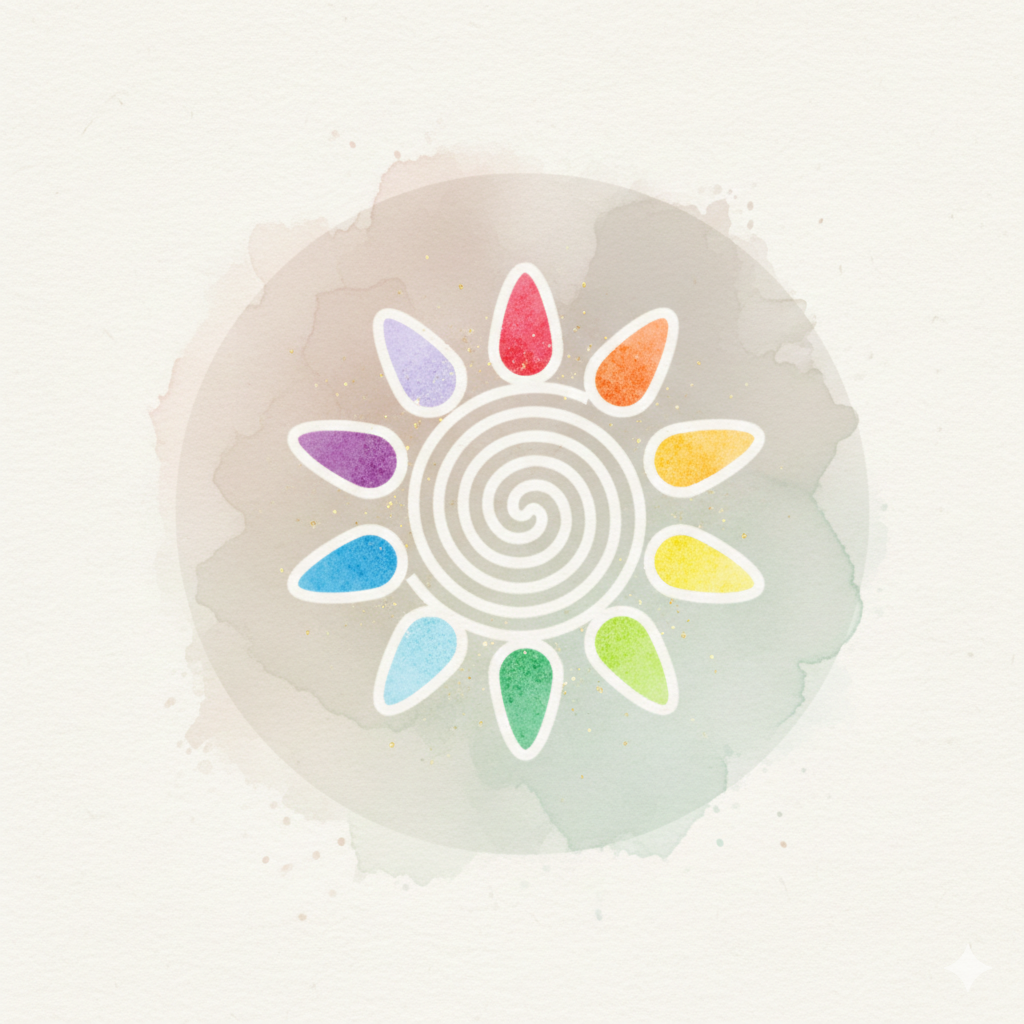 holistic health artistry watercolour grey logo