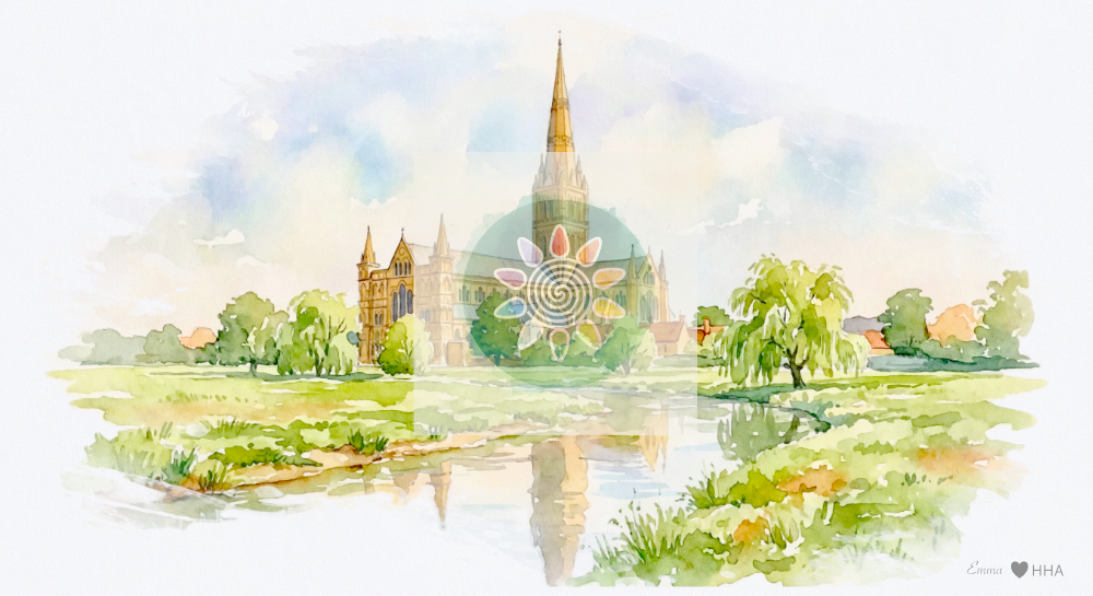 Salisbury Cathedral Study One: Spire & Water Meadow