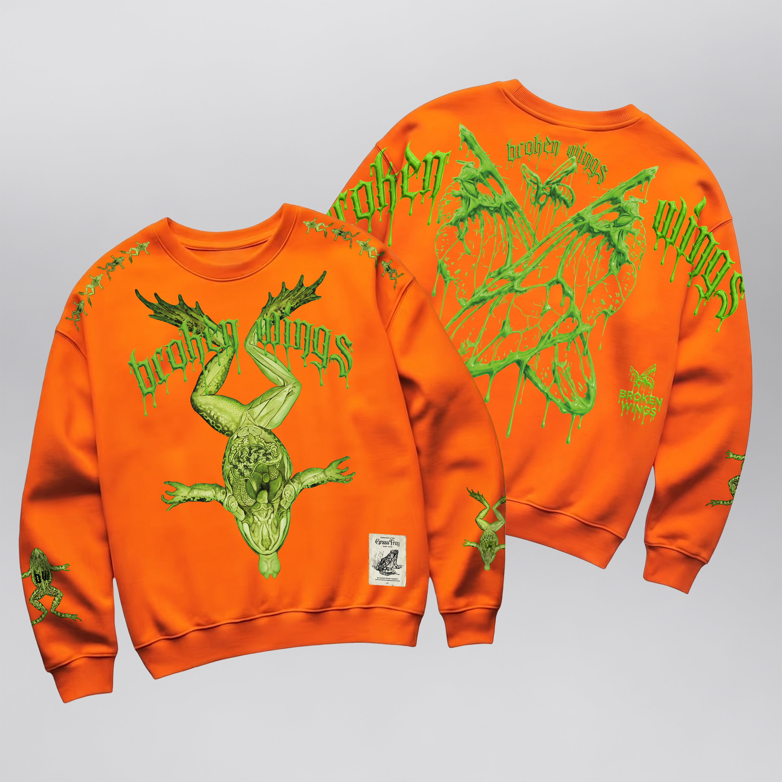 Flubber Ooze on Orange Crewneck XL.png