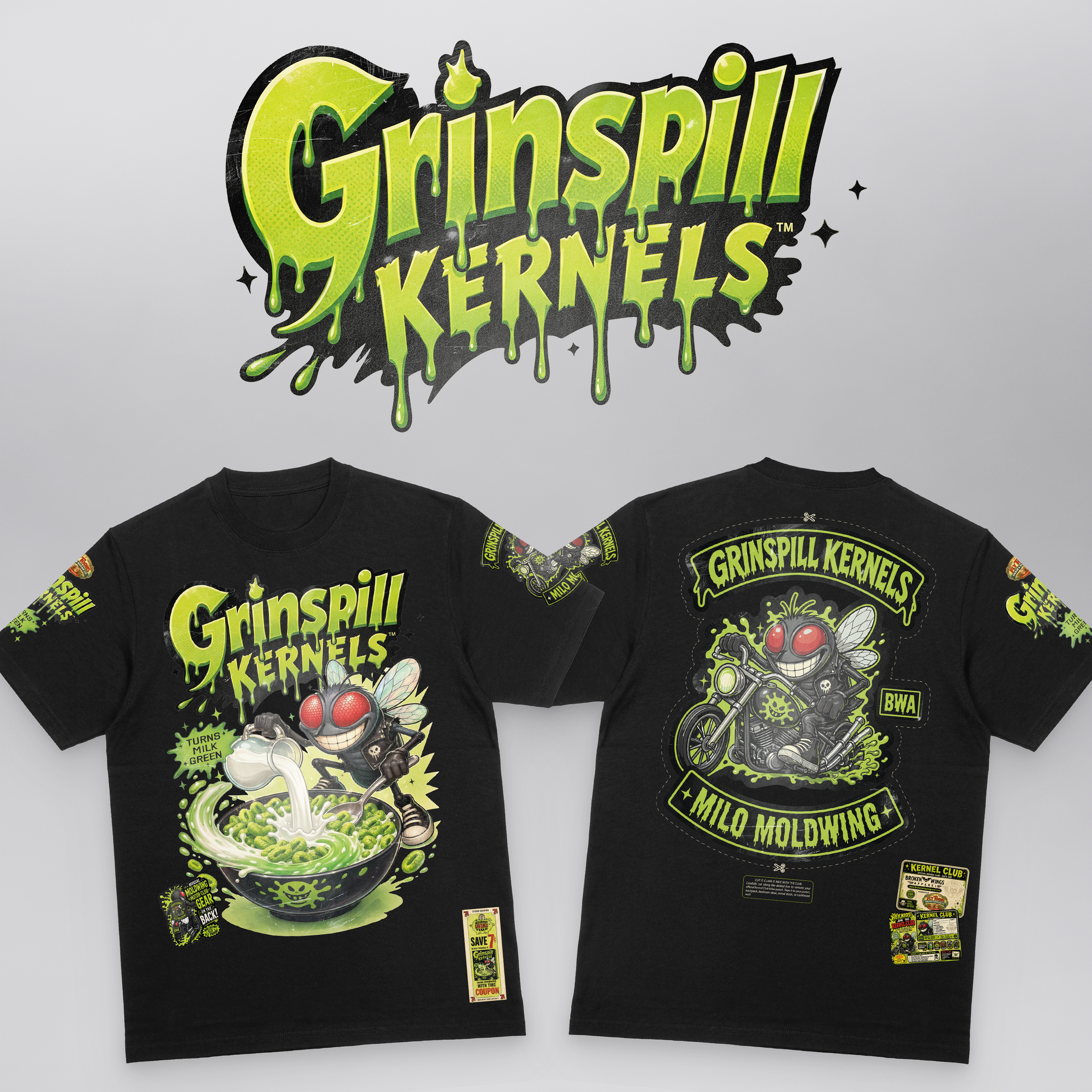 Grinspill Kernels Cereal Box Tee (Limited Edition)