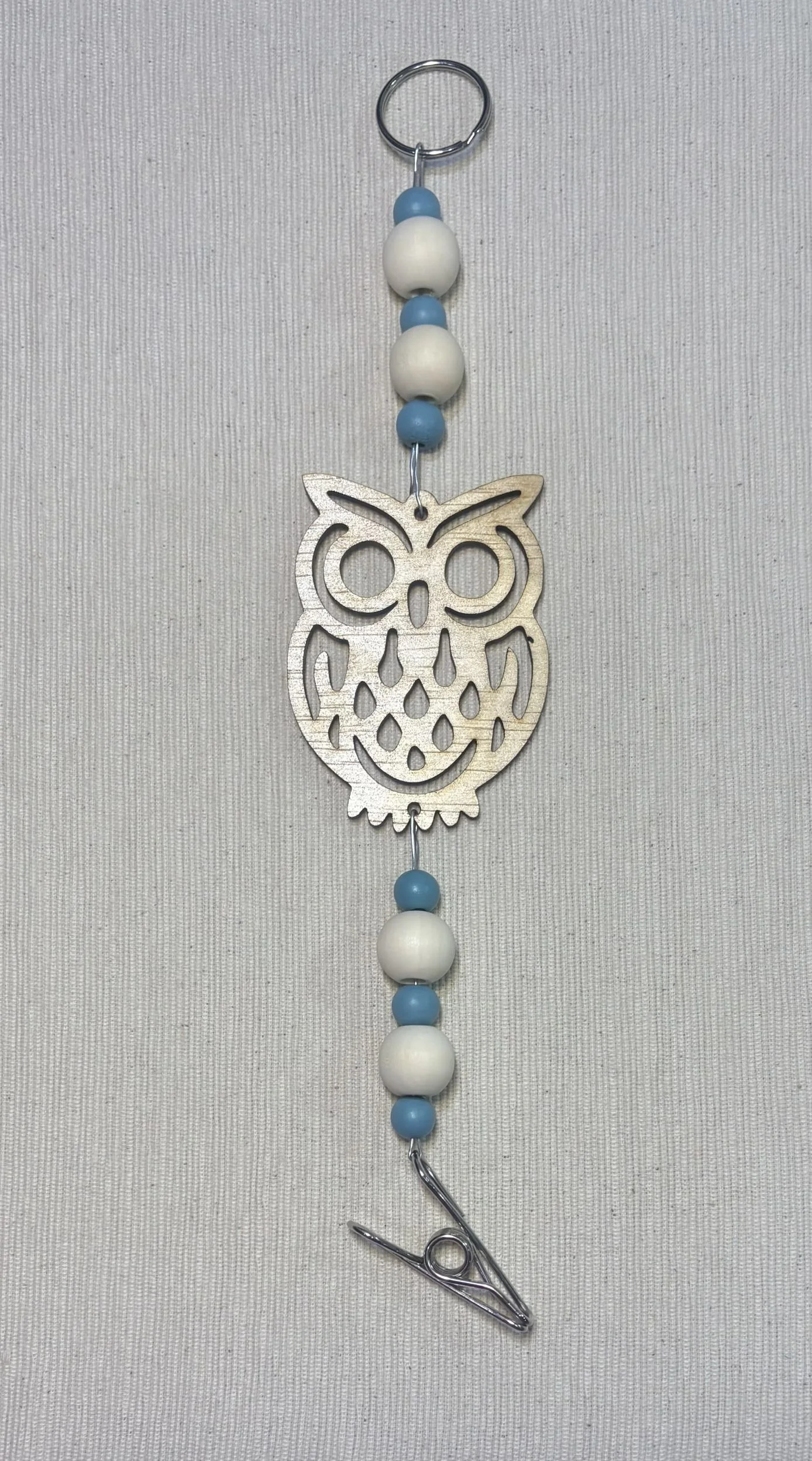 Owl Mozzie Coil Hangers with Blue Themed Beads