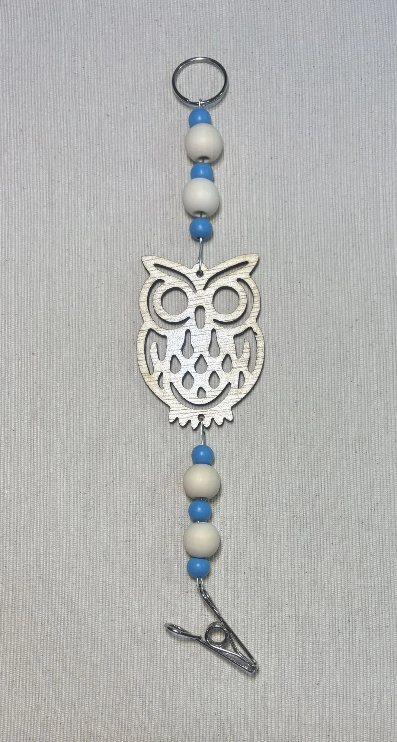 Owl Mozzie Coil Hangers with Blue Themed Beads