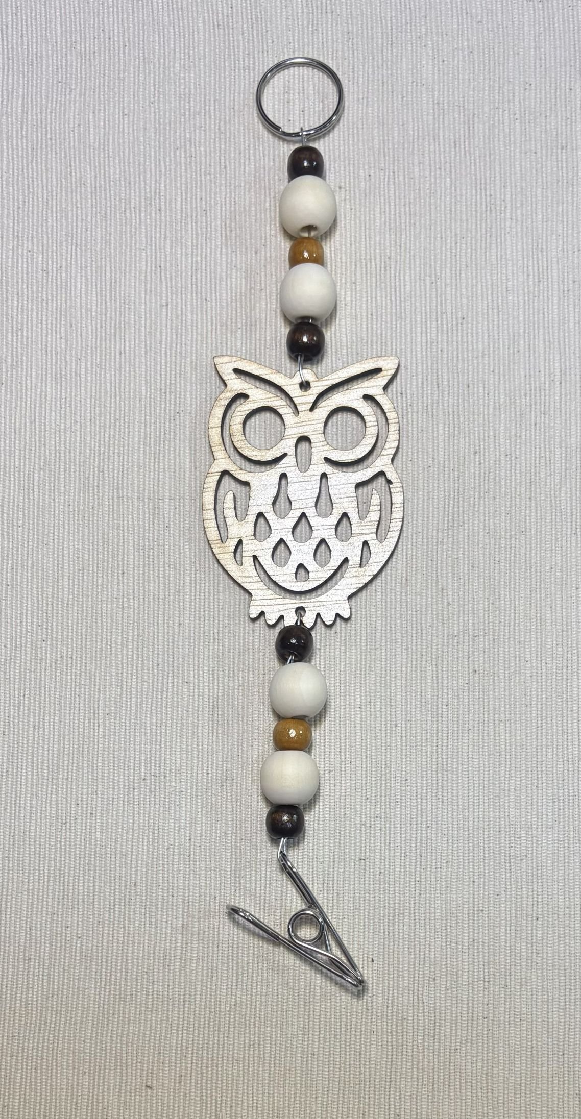 Owl Mozzie Coil Hangers with Coffee Themed Beads