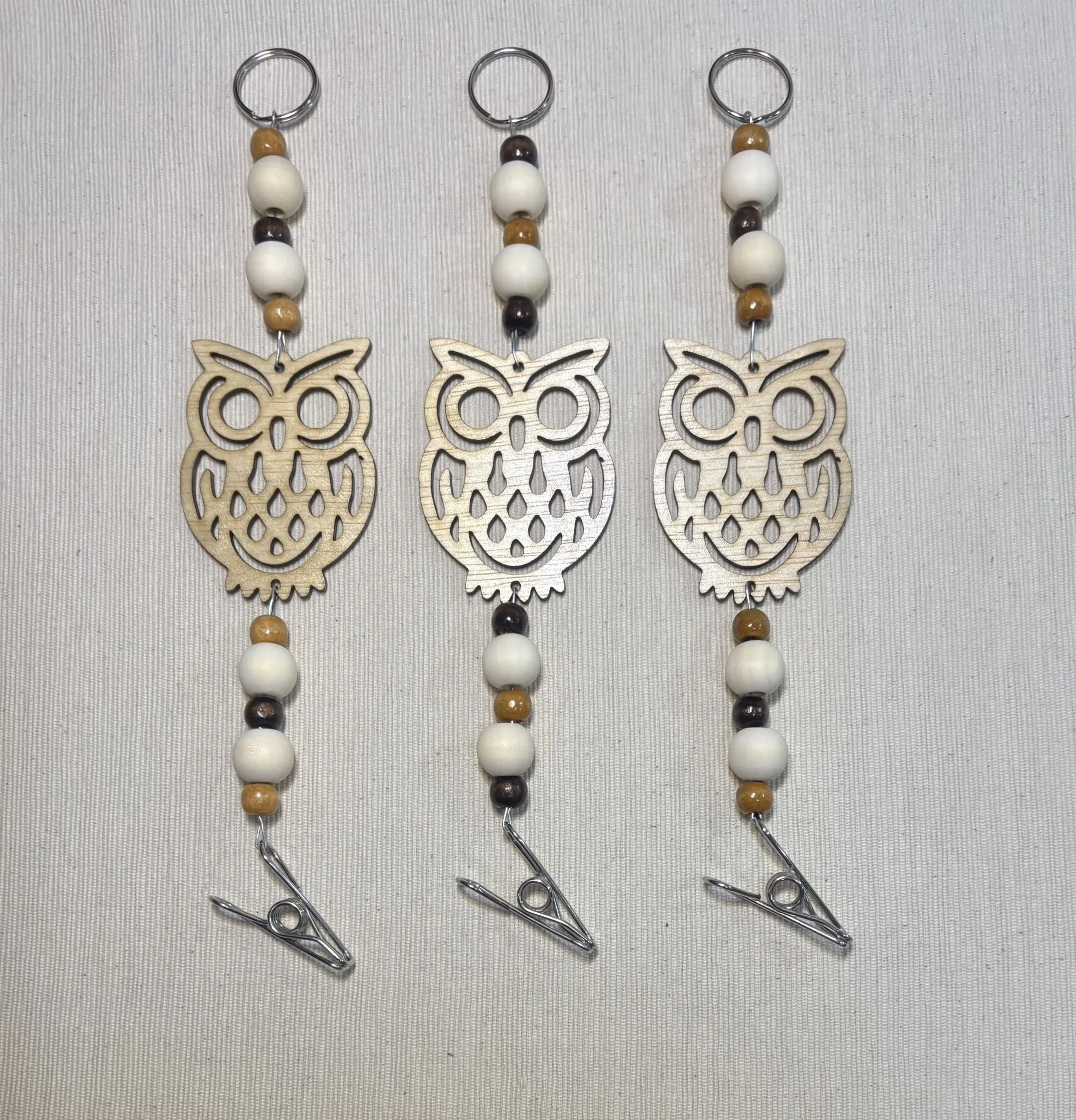 Owl with Coffee Themed Beads