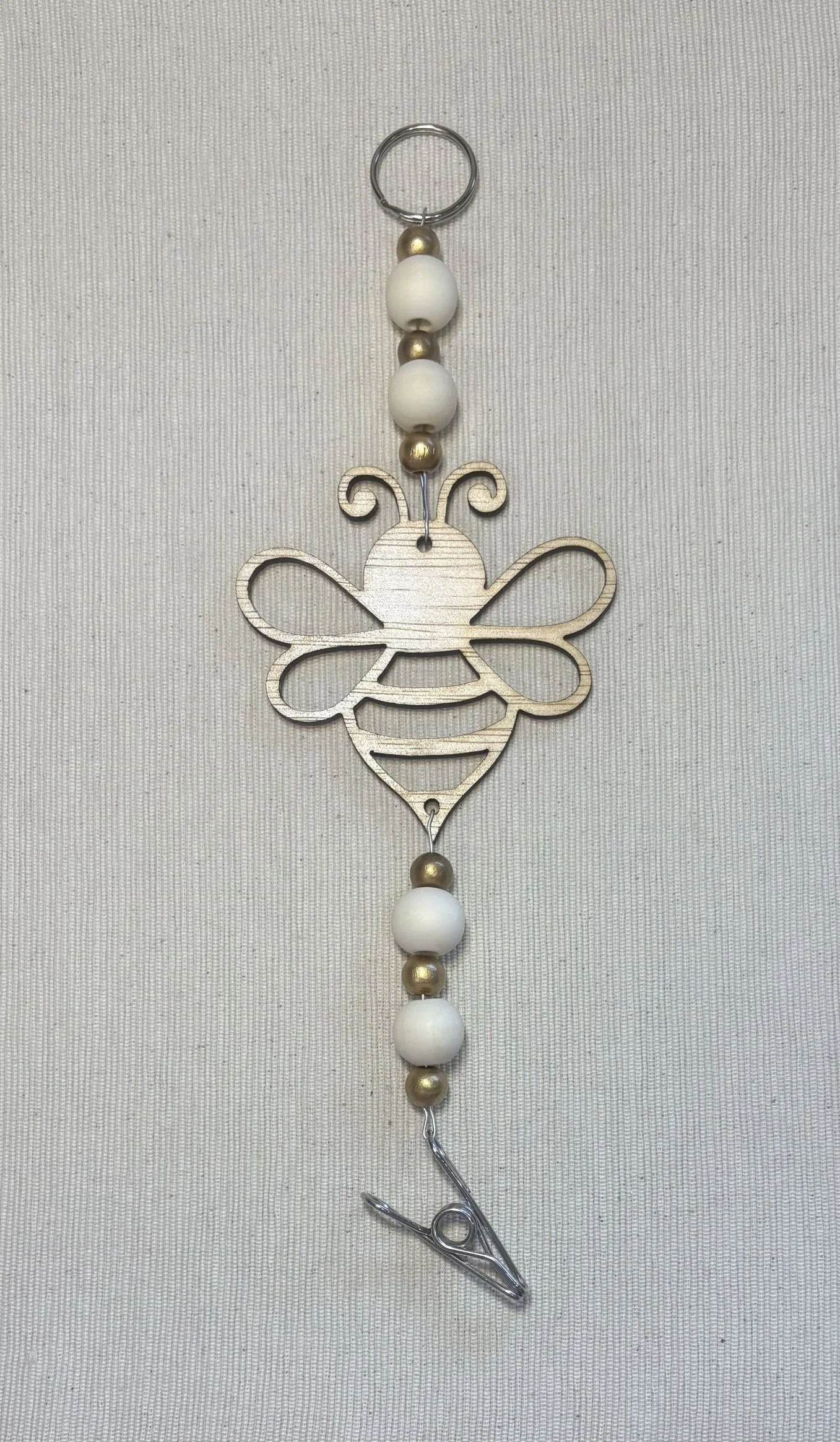 Bee Mozzie Coil Hanger with Gold Metallic Beads