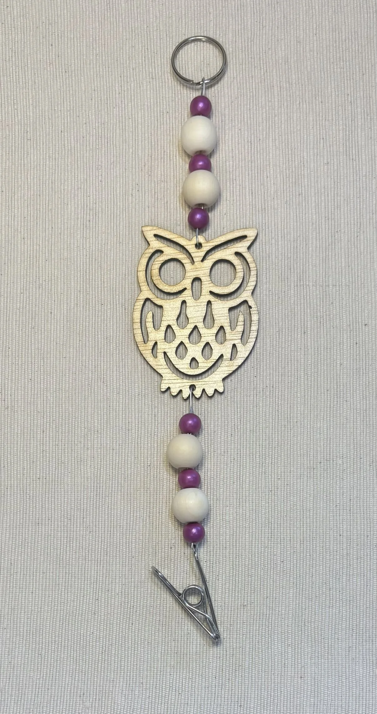 Owl Mozzie Coil Hangers with Hot Pink Metallic Beads