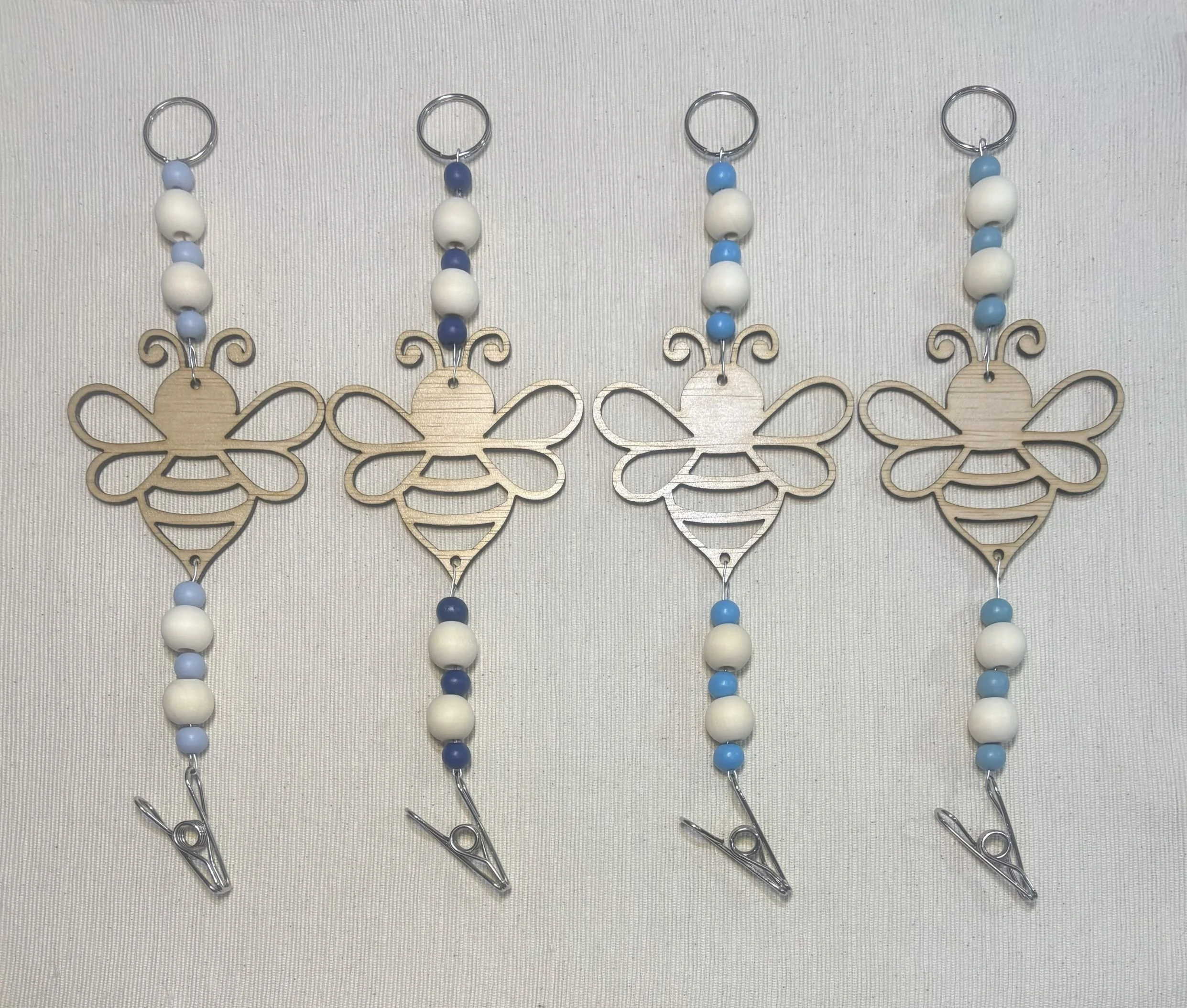 Bee with Blue Themed Beads