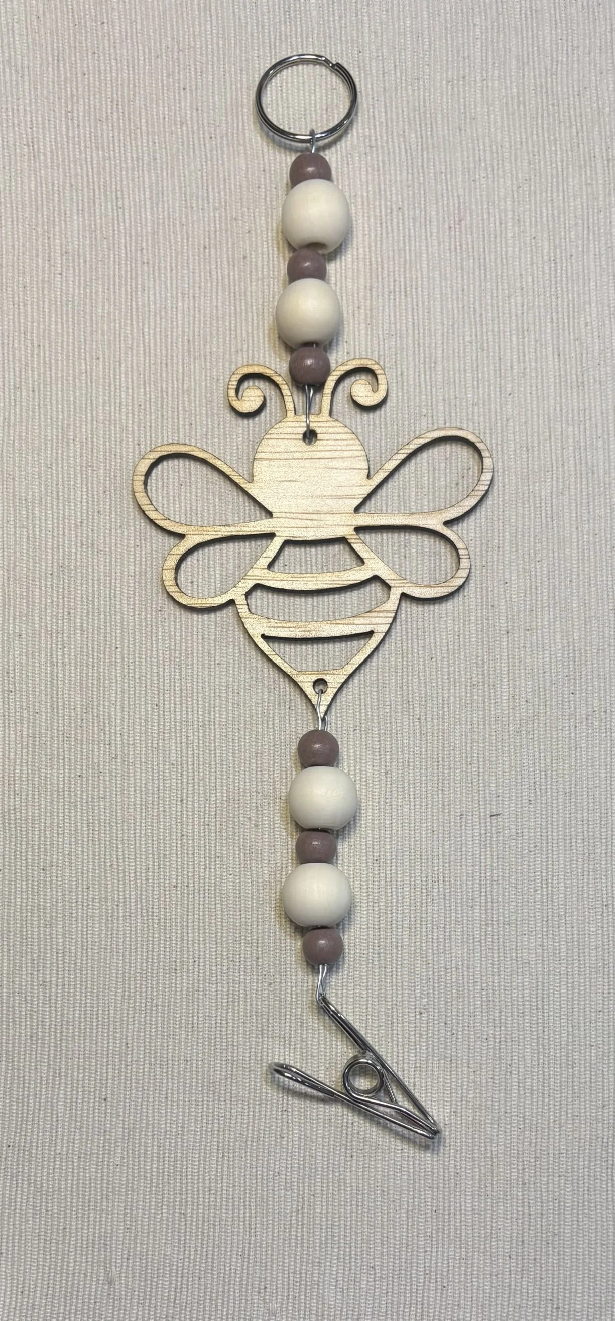 Bee Mozzie Coil Hanger with Dusty Rose Beads