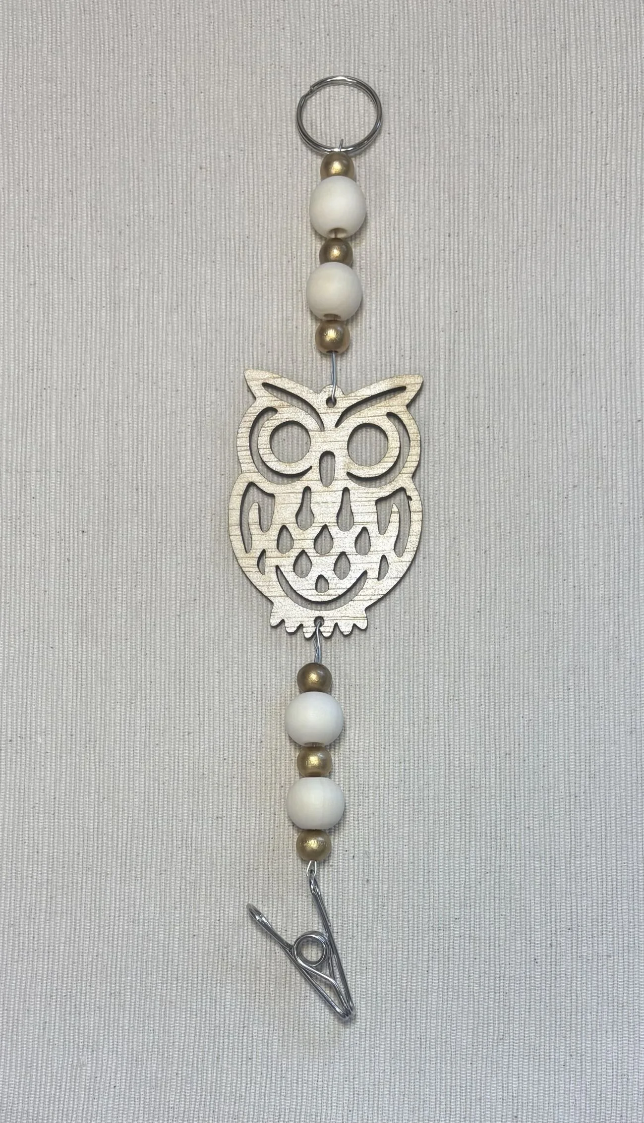 Owl Mozzie Coil Hangers with Gold Metallic Beads