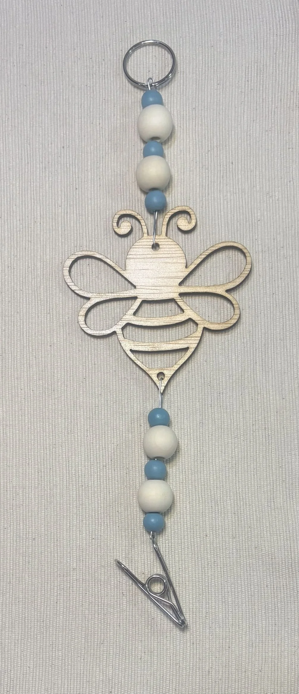 Bee Mozzie Coil Hanger with Aqua Beads