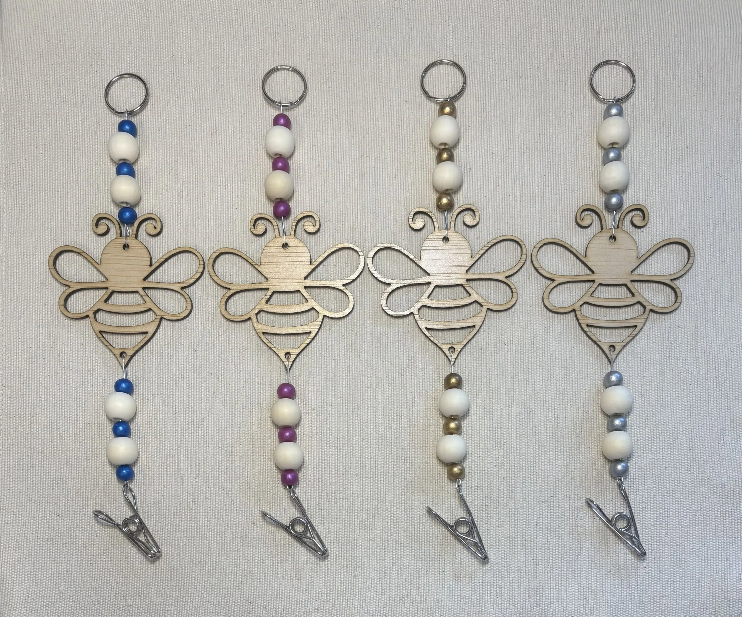 Bee with Metallic Beads