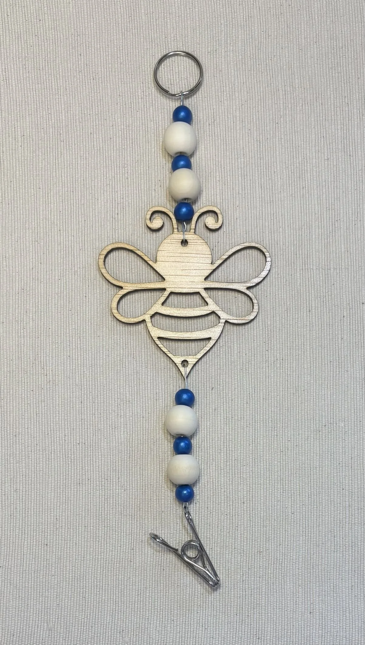 Bee Mozzie Coil Hanger with Dark Blue Metallic Beads