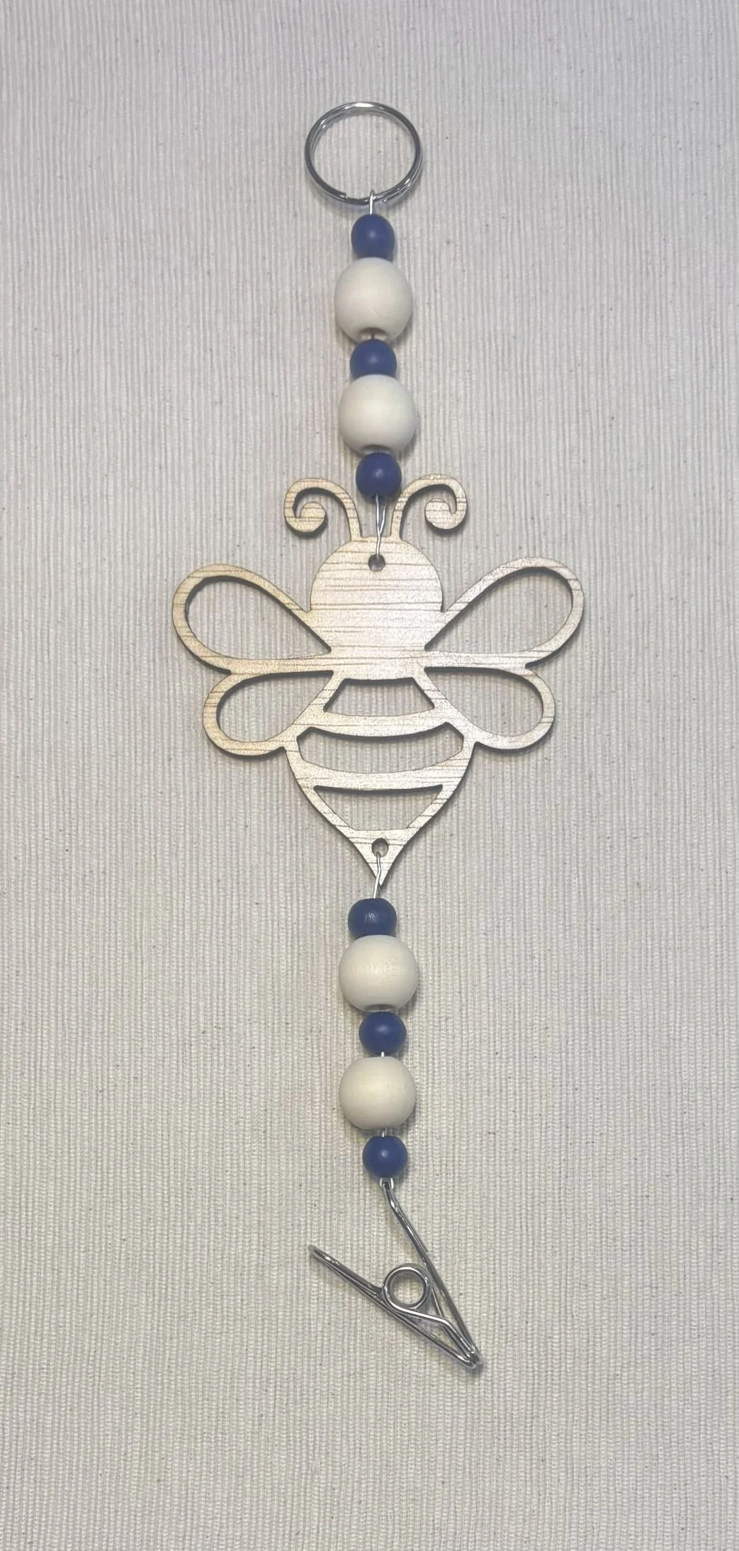 Bee Mozzie Coil Hanger with Navy Blue Beads