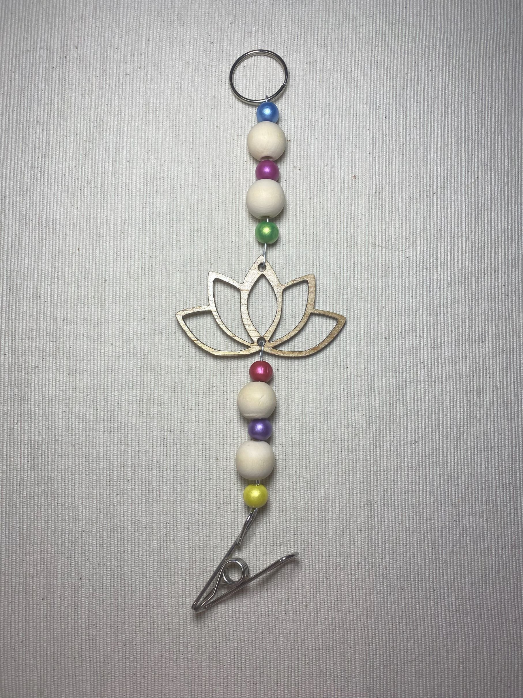 Lotus Mozzie Coil Hangers with Rainbow Metallic Beads
