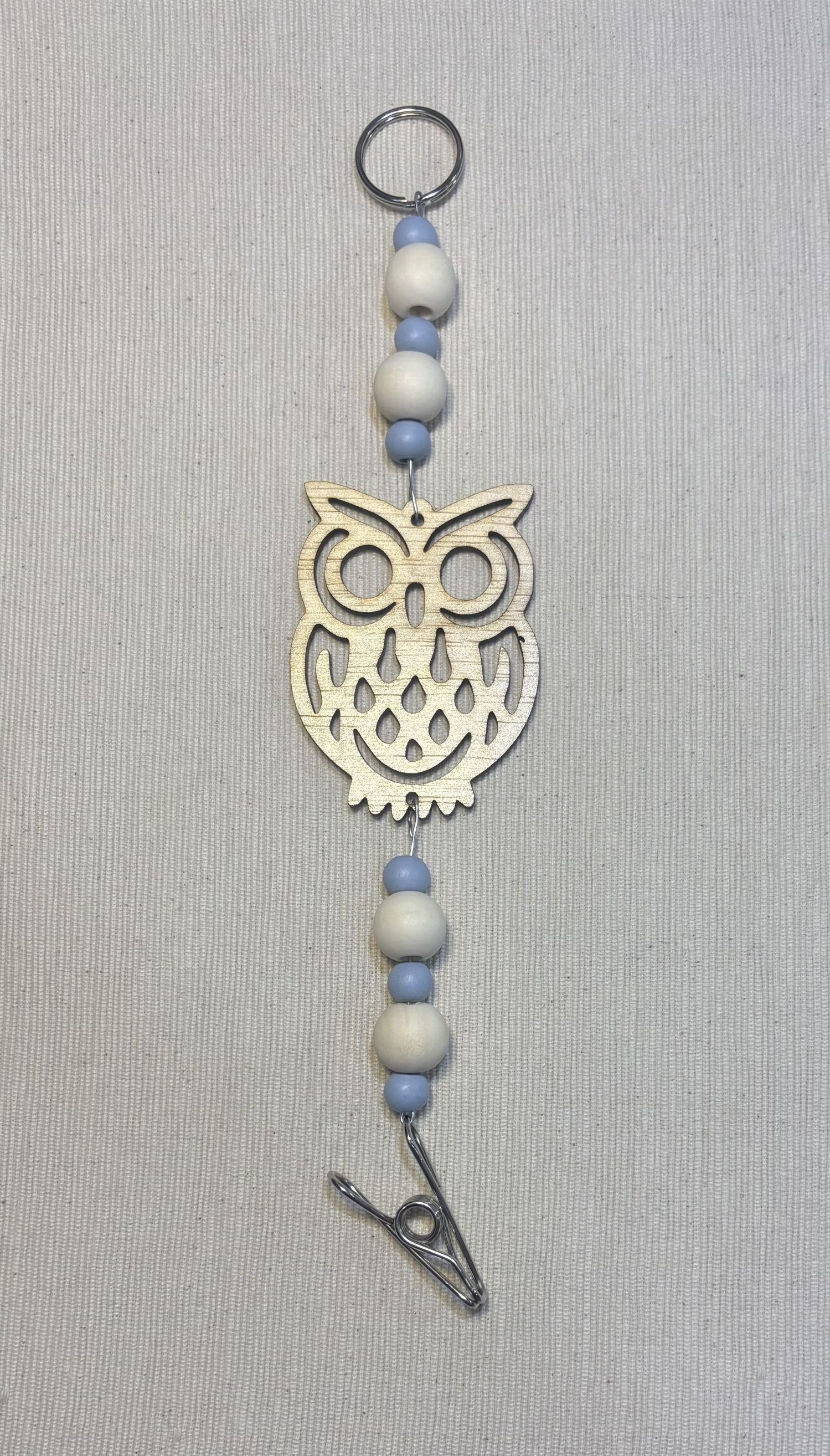 Owl Mozzie Coil Hangers with Blue Themed Beads