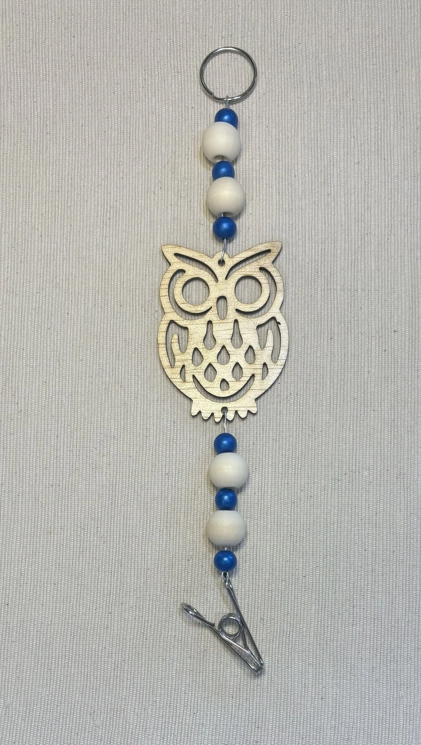 Owl Mozzie Coil Hangers with Dark Blue Metallic Beads