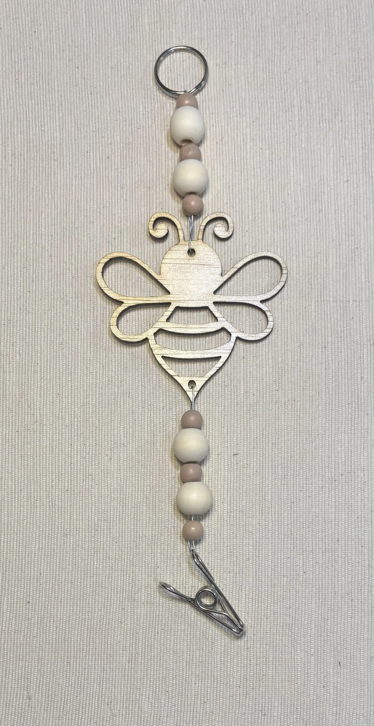 Bee Mozzie Coil Hanger with Dusty Pink Beads
