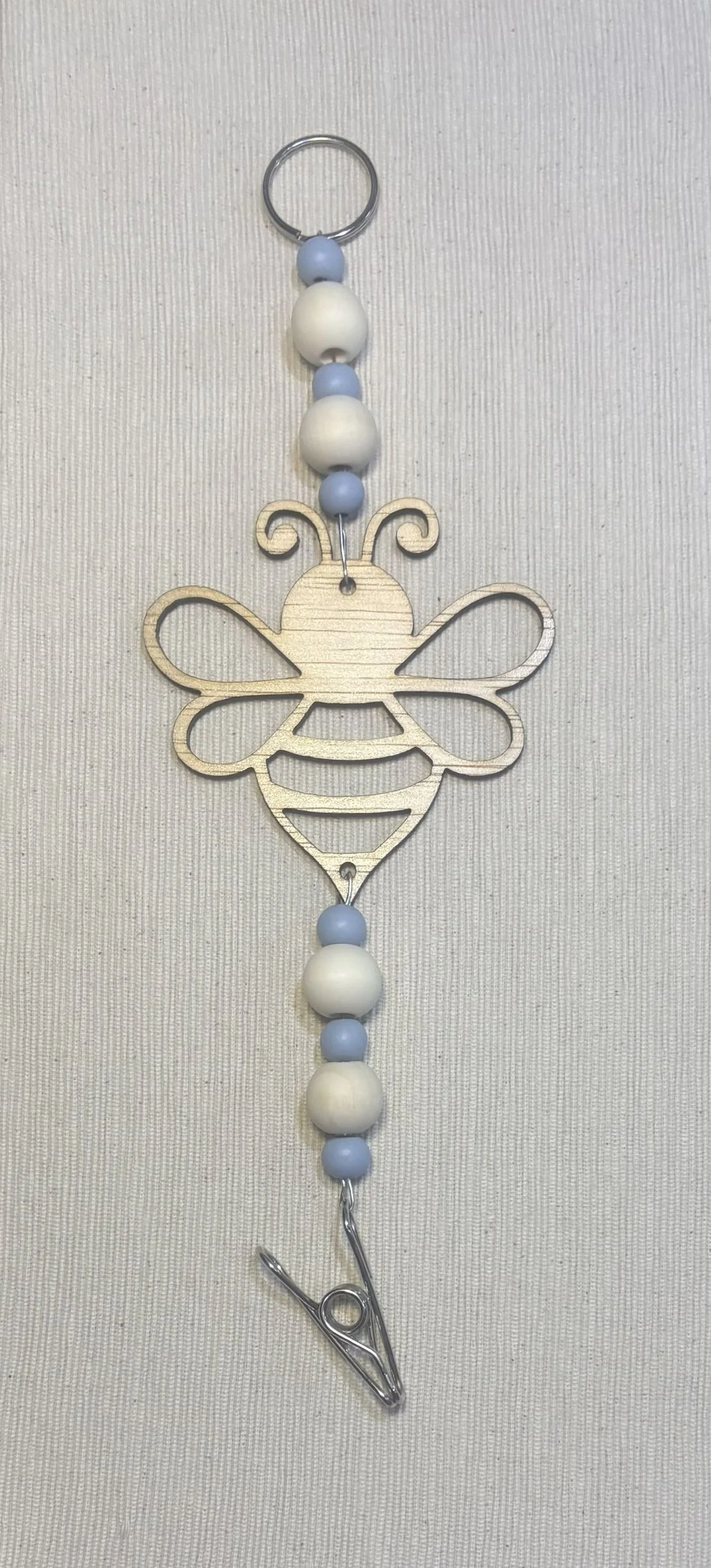 Bee Mozzie Coil Hanger with Light Blue Beads