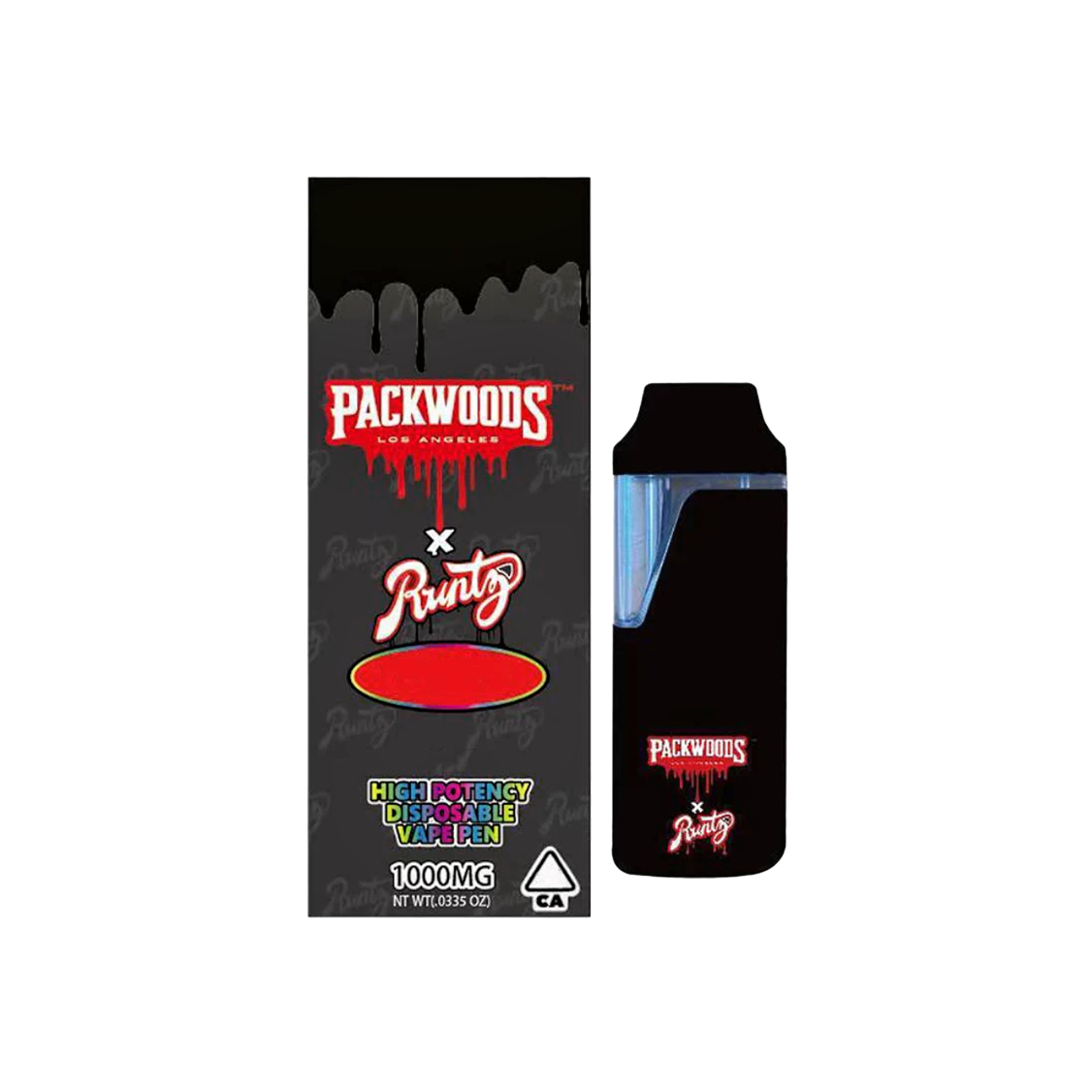 Indica "Packwoods" Runtz THC Disposable Vapes (1gram)
