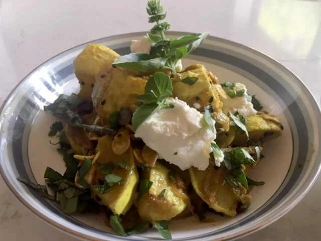 Squash with cardamom & nigella seeds