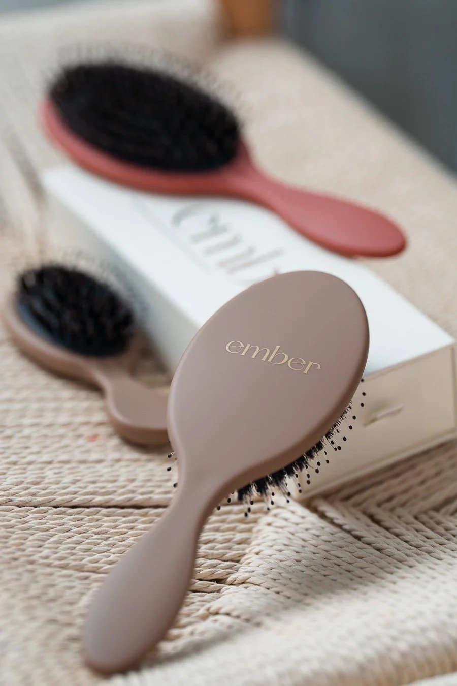 Luxury Ember Hair Brush for healthy shiny hair and gentle detangling