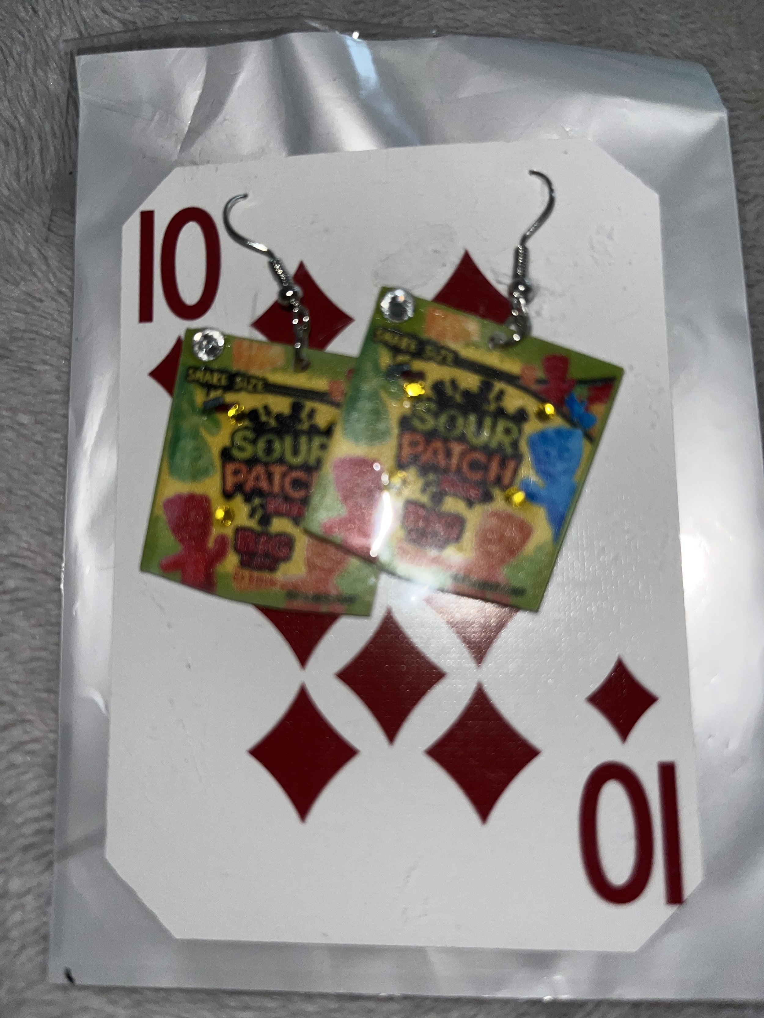 Sour patch earrings