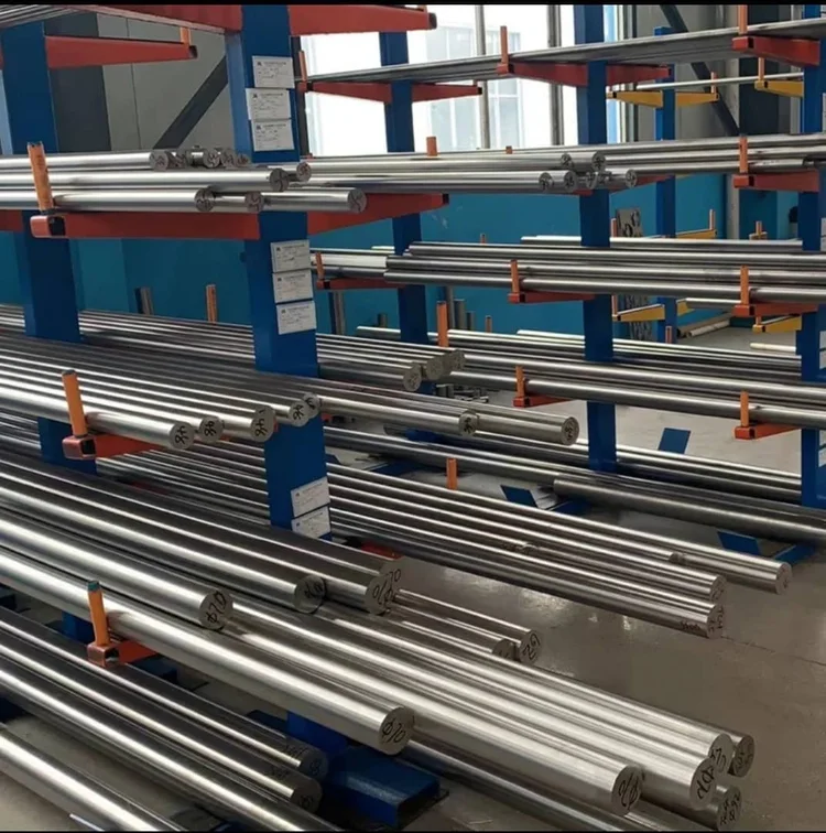 Titanium bar and rod stock, racked