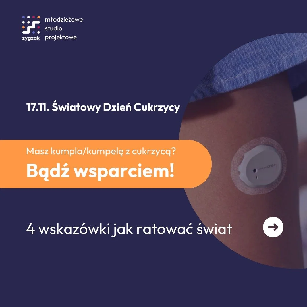 Dziś Światowy Dzień Cukrzycy. Masz kumpla lub kumpelę z cukrzycą typu 1? To wiesz, że to wojownik, kt&oacute;ry ogarnia życie na kosmicznym poziomie.

Nawet najlepsi wojownicy potrzebują wsparcia. Jak możesz realnie pom&oacute;c? Przesuń palcem ➡️ i 
