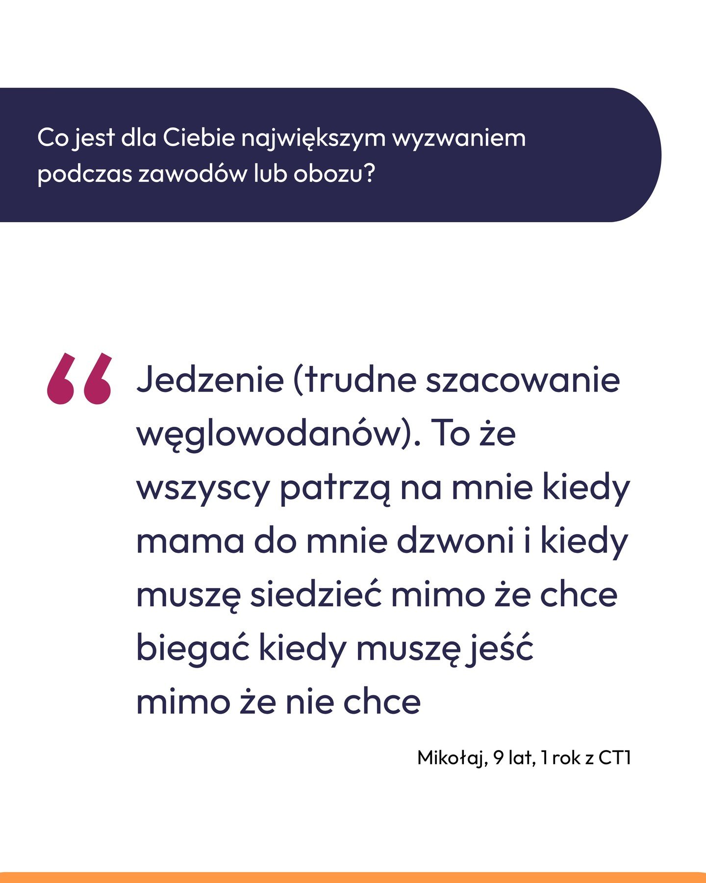 Właśnie wtedy, gdy najbardziej chcesz być taki jak wszyscy. Kiedy chcesz cieszyć się grą, kiedy emocje są na najwyższym poziomie, kiedy czujesz, że świat jest Tw&oacute;j. Coś zatrzymuje cię i m&oacute;wi: stop - usiądź, zmierz cukier, zjedz, poczeka