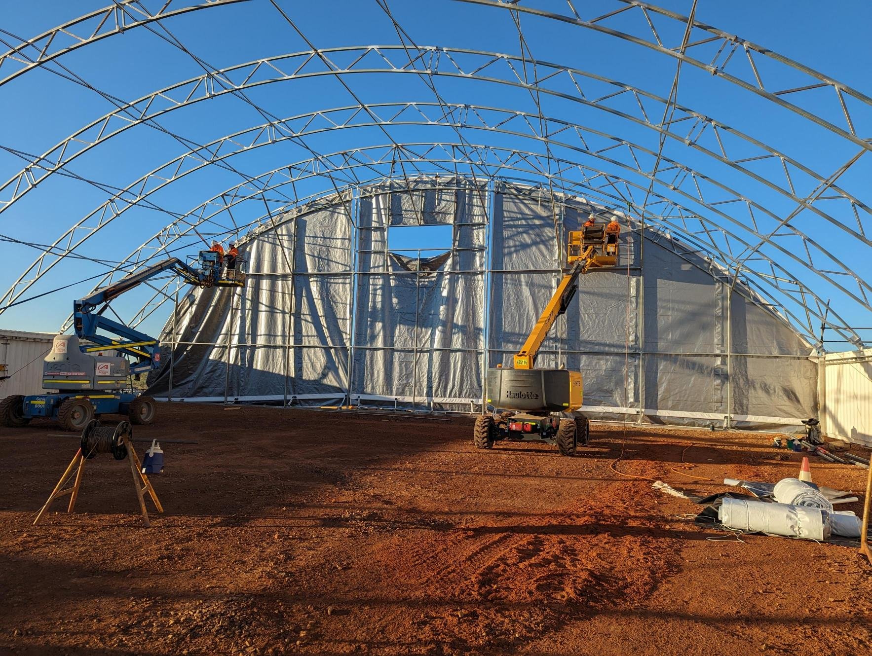 Tanami Storage Dome Installation for Newmont | HTS Constructions