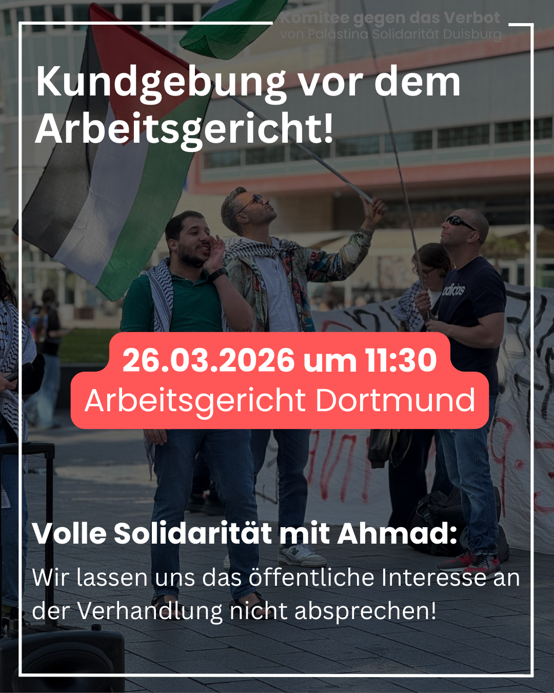 Solidarität gegen das Berufsverbot – Kundgebung und solidarischer Prozessbegleitung!