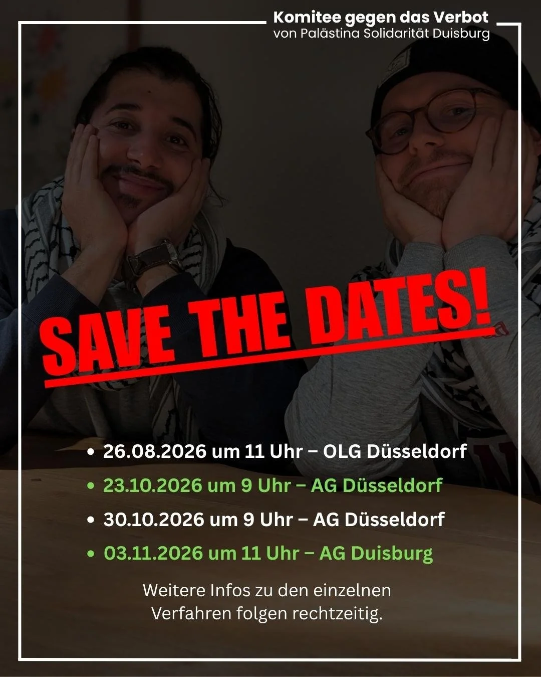 Neue Gerichtstermine gegen Ahmad und Leon