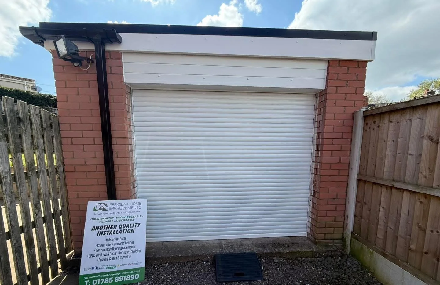 FIRESTONE RUBBER GARAGE ROOF &amp; ELECTRIC ROLLER SHUTTER GARAGE DOOR INSTALLATION