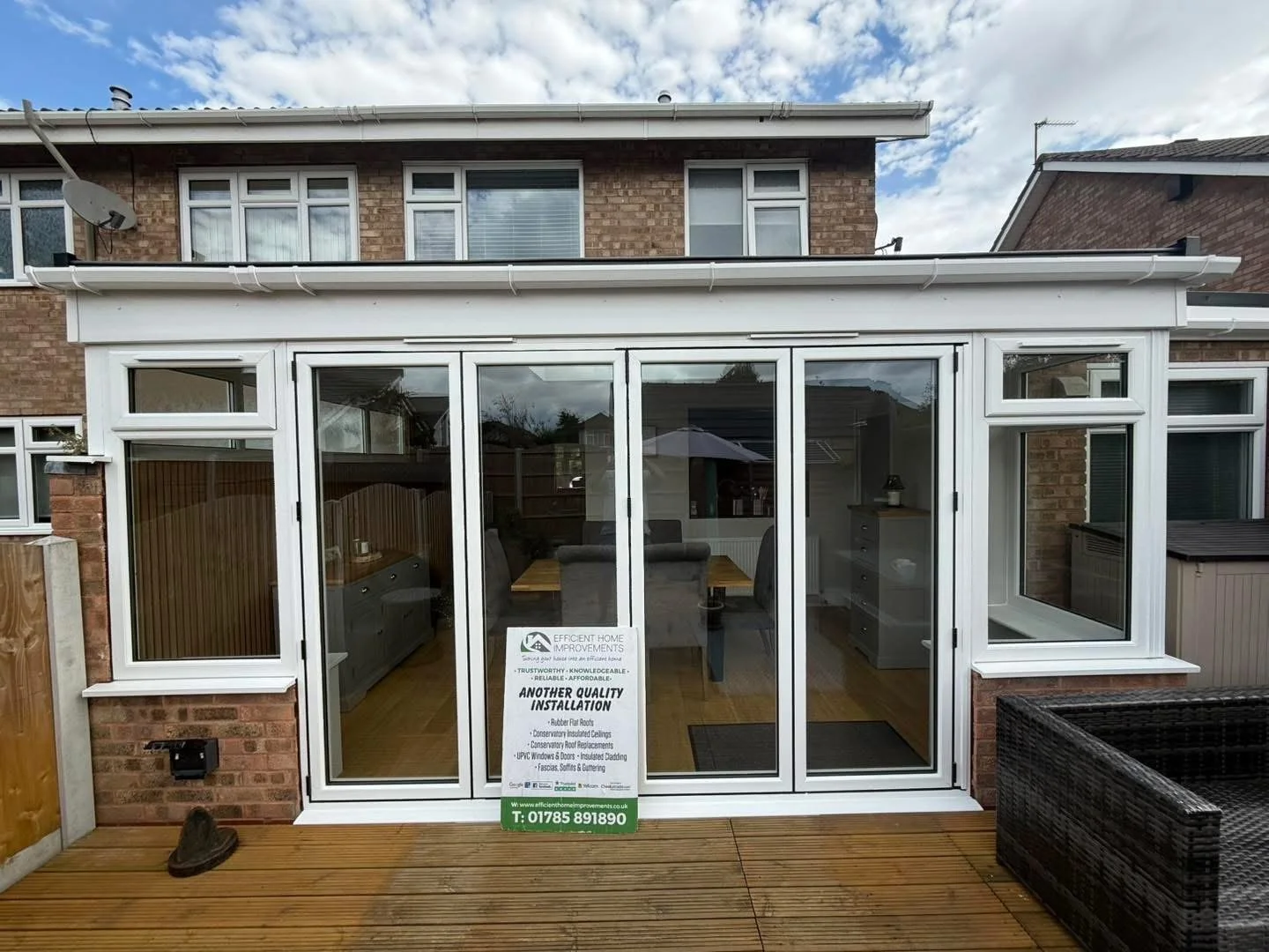 CONSERVATORY UPGRADE &amp; FIRESTONE RUBBER GARAGE ROOF INSTALLATION 