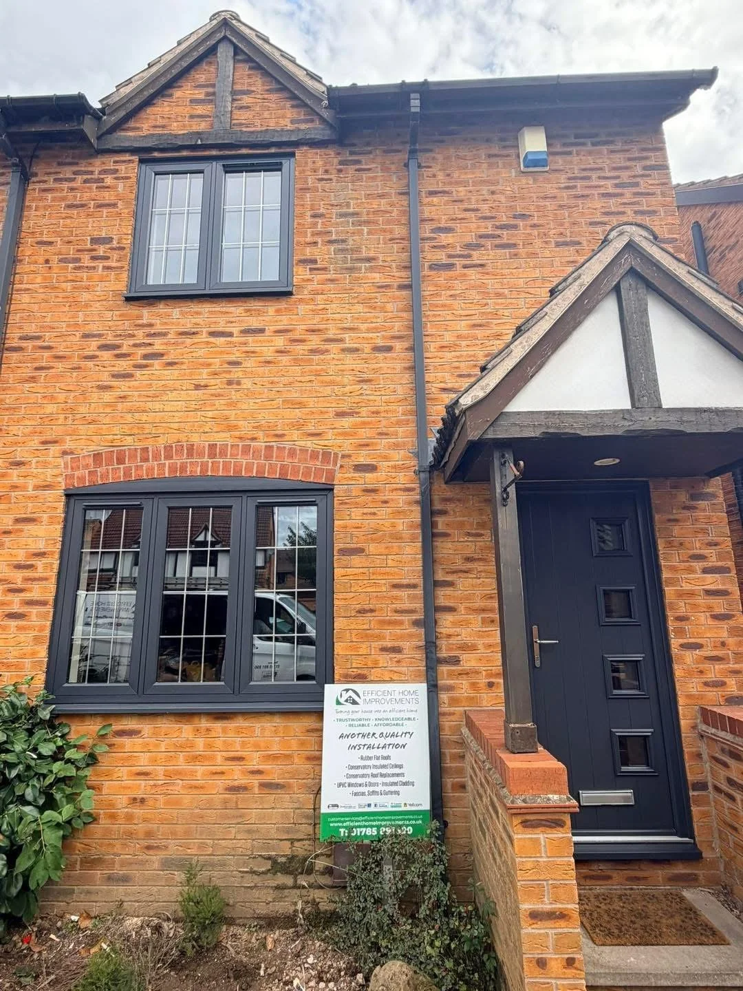ANTHRACITE GREY FLUSH CASEMENT UPVC WINDOWS & DOORS INSTALLATION